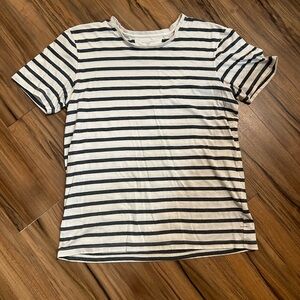 White and Blue Striped Tshirt